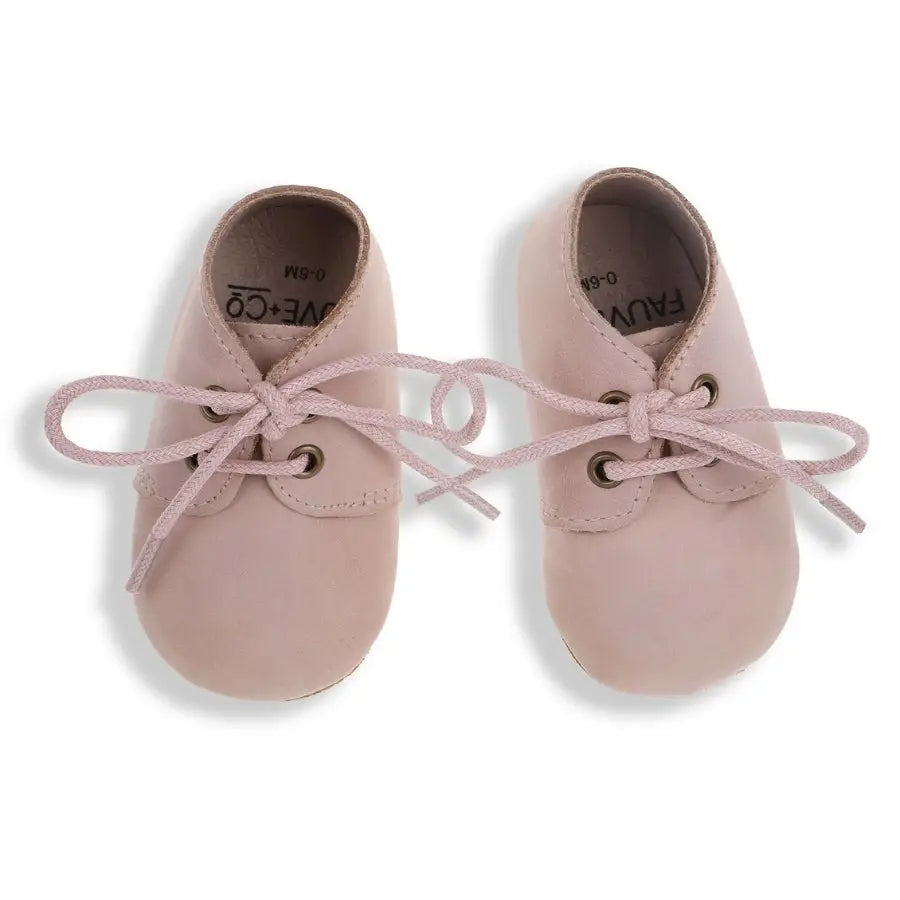 Fauve + Co Charlie Leather Oxford Shoes in Dusty Rose