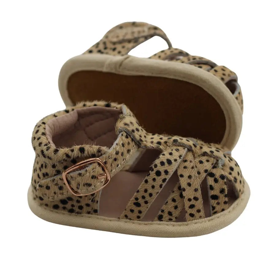 Fauve + Co Dakota Leather Sandals Leopard