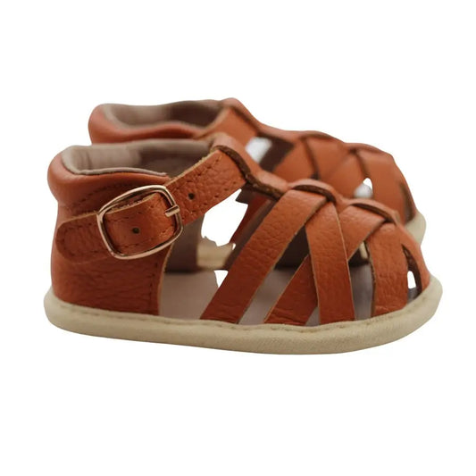 Fauve + Co Dakota Leather Sandals Tan